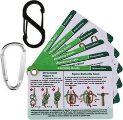 Wisdom4Sure Rock Climbing Knot Cards Includes 18 Rope Knots for Every