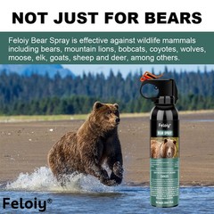 Feloiy ULTRA HOT BEAR Deterrent Repellent Spray 11oz w/ Holster ALL SPECIES US