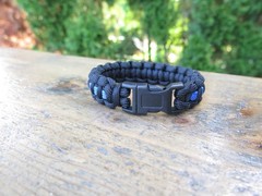 Thin blue line para cord bracelet