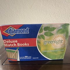 Diamond Deluxe Match Books Greenlight 50 Pack Multicolor Camping Hiking