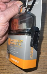 UST Watertight Fire Kit 1.0 Waterproof Case W/ Light MeTinder, Flint -«NEW»