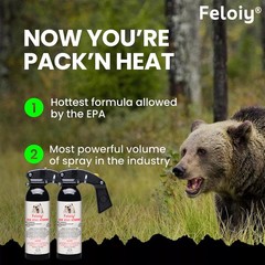 Feloiy Bear Repellent Spray – Safe Distance, Most Effective Protection
