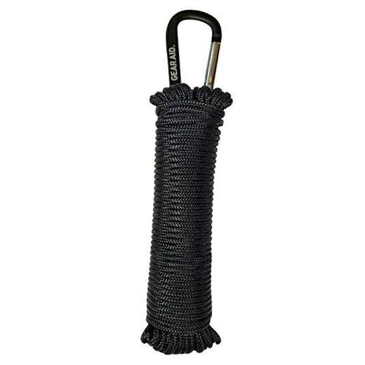 325 and Carabiner, Utility Cord for Camping and Hiking, Paracord Black 1 Pack