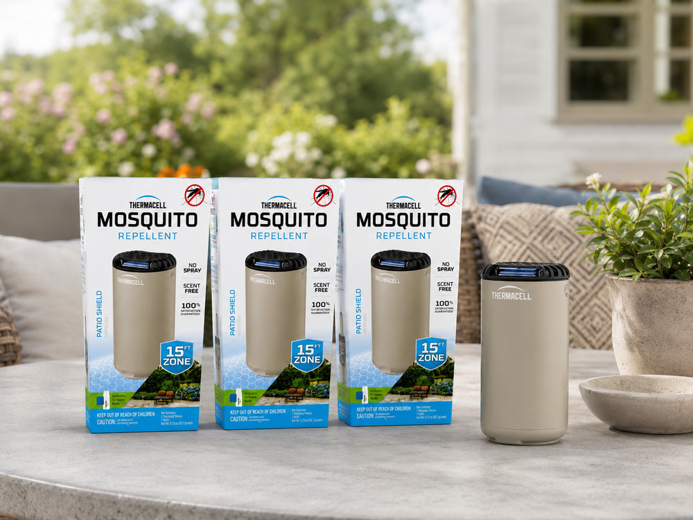 THERMACELL Mosquito Repellent Zone Device 15ft No Spray Scent Free – 3 Pack