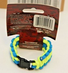 (12) SecureLine Small Braided Paracord Survival Bracelet Asst. Colors