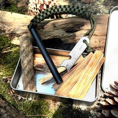 HUGE 5″ x 1/2″ FERRO ROD Fire Starter PARACORD Lanyard Military Survival Striker