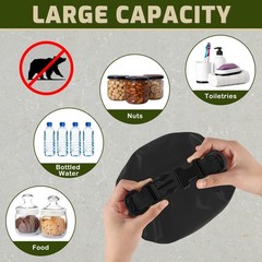15L Bear Bags for Food Backpacking, Waterproof Bear Bag Hanging Kit, Black