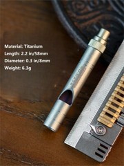 TC4 Titanium Safty Whistle EDC Outdoor Emergency Survival Whistle Pet Training
