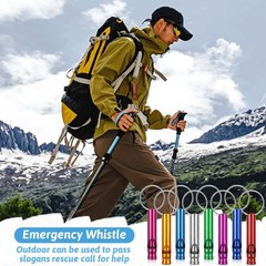 120 Pcs Emergency Whistle with Keychain, Multicolor Aluminum Survival Whistle…