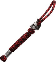 Coeburn Tool Red Spartan Braided Paracord Lanyard w/Helmet Bead Viking Pattern