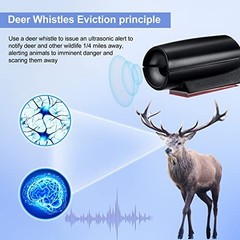 30 Pcs Deer Whistles for Vehicles – Wind Activated Ultrasonic Warning Devices, W