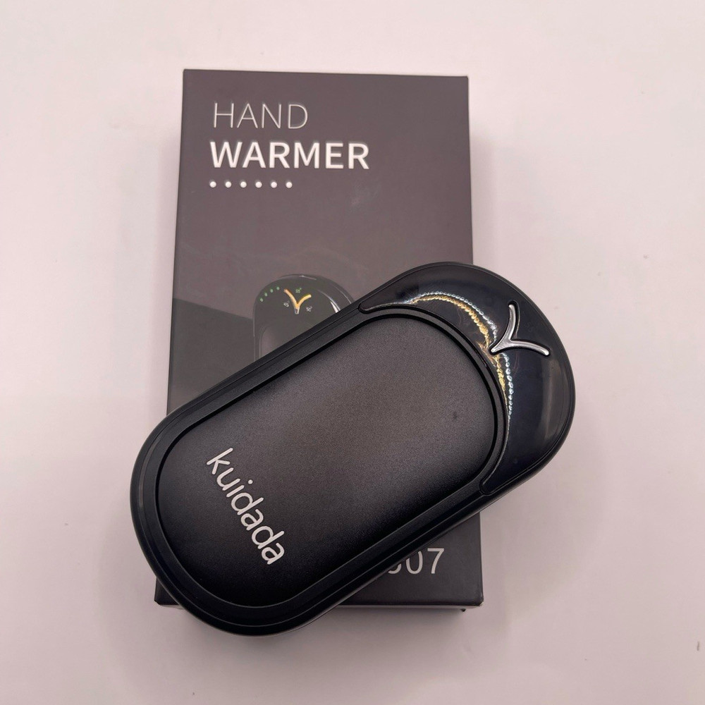 Kuidada C307 Electric Hand Warmer Black Adjustable Heat Reusable 7hr Camping