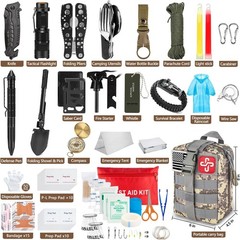 238Pcs Emergency Survival Kit and First Aid Kit Professional Survival Gear Tool