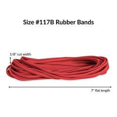 Alliance Rubber 97405 Advantage Bands Size 1 Pound 7 x 1/8 inches, Red