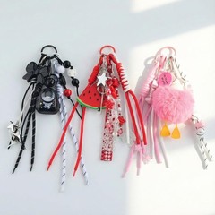 Paracord Keychain Paracord Bag Charm 12pcs Braided Nylon Rope Keychain Cord for