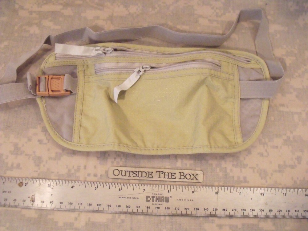 Emergency/Survival – Travel Pouch: (2) Zipper Pockets, Soft, Elastic Waistband