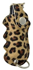 Pepper Defense 3-PACK Pepper Spray Leopard Grip Holster Maximum Strength UV Dye