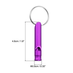 12pcs Emergency Whistles Safety Whistle with Keychain for Hiking Purple
