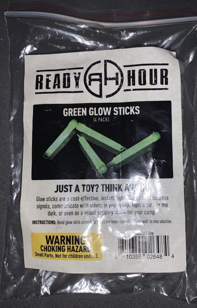 Ready Hour New Green Glow Sticks 4 pack