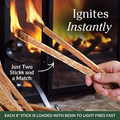 10 LBS Fatwood Fire Starter Sticks Organic Kindling, Easy Ignition Fat Wood, …