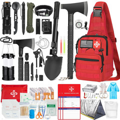 Survival Kit, 262Pcs Survival Gear and Supplies with First Aid Kit Pouch and Cro