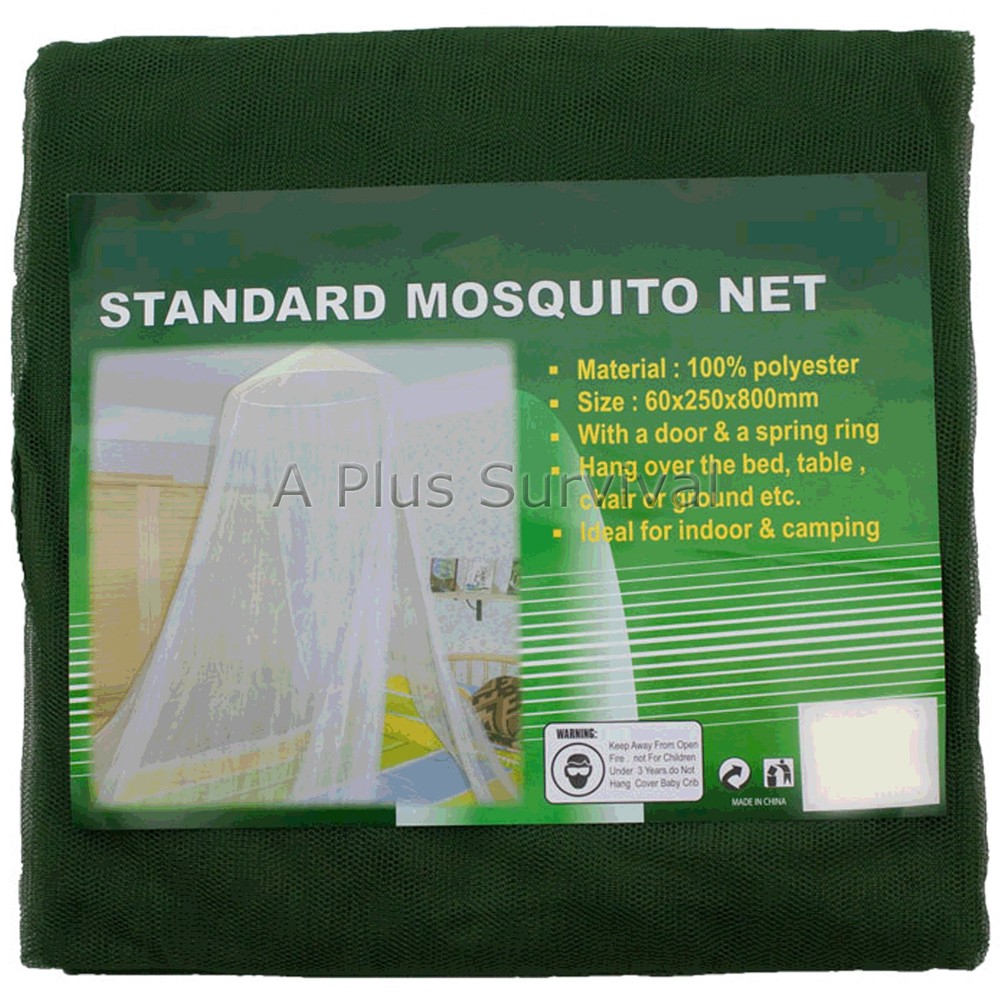 Olive Drab Mosquito Bed Net with Door Opening & Spring Ring & Fine Mesh Screen