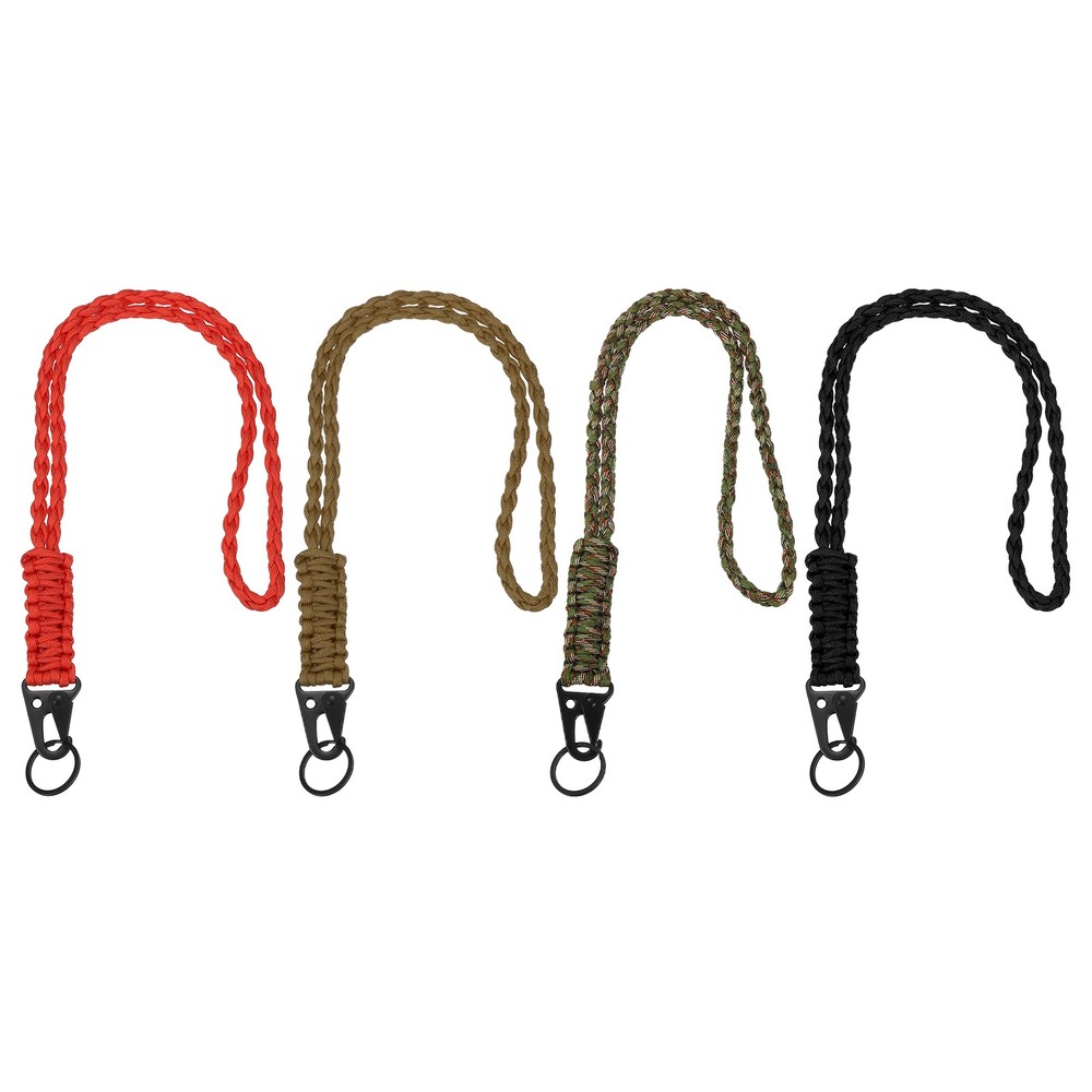 Paracord Lanyard, 4Pcs & Timber Red Camo Fit for (Keys Whistle)