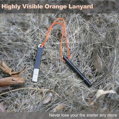 4″ Portable Waterproof Ferrocerium Ferro Rod Fire Starter Survival Tool | Pocket