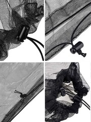 Lightweight 4-Pack Mosquito Face Nets with Elastic Bands for Summer Adventures