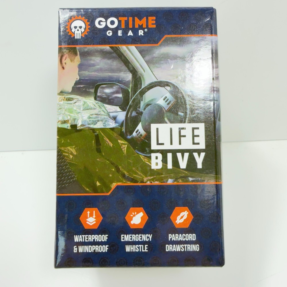 Go Time Gear Life Bivy Emergency Bag Paracord Whistle Green New