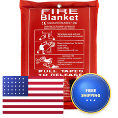 Flasld Large Fire Blanket For Home And Kitchen 6 Ft X 8 Ft Fiberglass Welding