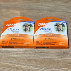 Lot of 2 OFF! Clip-On Mosquito Repellent 2pk 4 Refills Total ALL Clip On Models