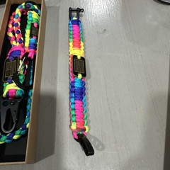 Heavy Duty Para cord Bracelet, Lanyard & Keychain Multi-color- US Flag
