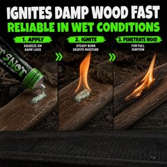 Hot Snot Fire Starter Fire Paste Fire Lube in Tube Quick & Clean Firestarter Kit