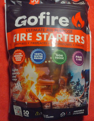 Gofire 50 FIRE STARTERS Camping Hiking Backpacking Campfire Fireplace Grill BOB