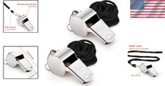 Durable Stainless Steel Whistle Set – Extremely Loud for Emergencies & Sports