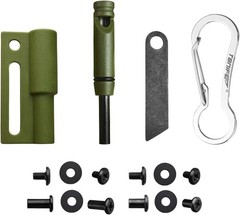 Portable Ferro Rod Fire Starter with Whistle – Essential for Hiking and Survival