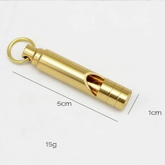 Brass Metal Emergency Whistles – 2 pcs Adults/Kids Outdoor Loud Sound SOS Surviv