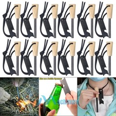 12Pc Magnesium Ferro Rod Flint Fire Starter Emergency Survival Ferro Rod Striker