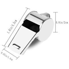 24 Pack Whistles Stainless Steel Sports Loud Crisp Sound Whistles with Lanyar…