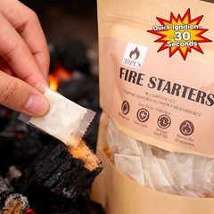 Raneped Waterproof Fire Starters for Campfires & Fireplace 30 Pcs/Bag
