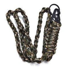 2Pcs Heavy Duty Braided 550 Paracord Neck Lanyard Keychain for Men Women Outdoor