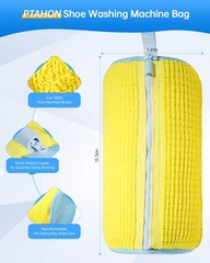 PTAHON Shoe Washing Machine Bag – Reusable Laundry X-Large, Yellow-1PCS