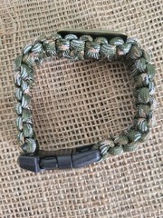 Coeburn Tool Green Camo Paracord Bracelet American-Flag Emblem Shield Non-Metal