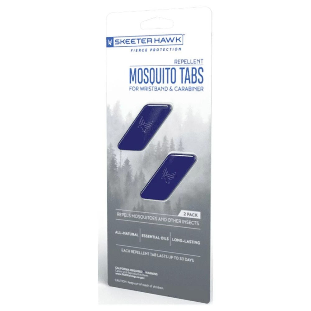 Skeeter Hawk Mosquito Replacement Tabs 2 PK For Wristband And Carabiner