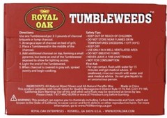 Royal Oak 205-228-448 Tumbleweeds 16 Count Natural Fire Starters – Pack of 4
