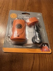 UST TekFire Fuel-Free Lighter Orange Windproof Electronic Rechargeable Camping