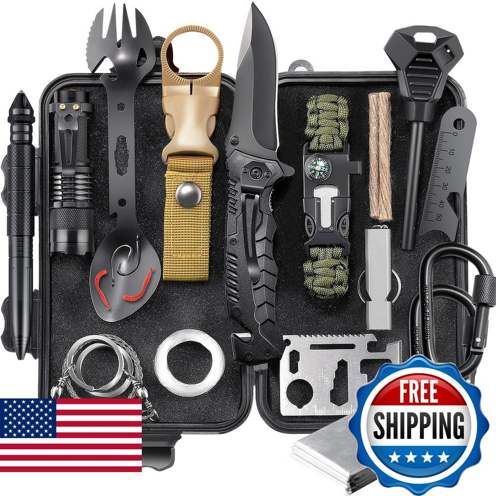 EILIKS Survival Gear, Emergency Survival Kit And Equipment 23 In 1, Cool Top