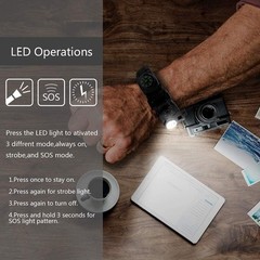 20 in 1 Survival Paracord Bracelet Adjustable Gear Kit with SOS LED Light Fire