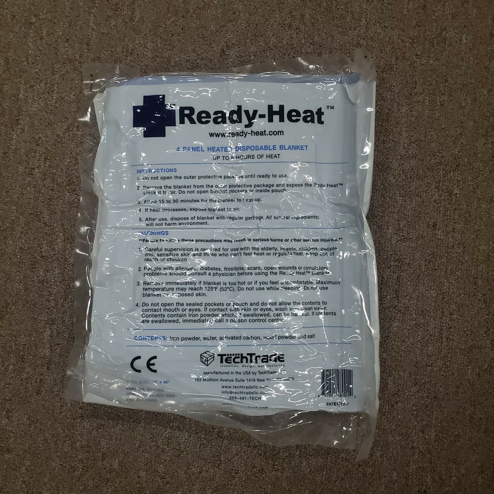 Ready Heat 4 Panel Emergency Heated Blanket (8hrs Heat) 36″ x 48″